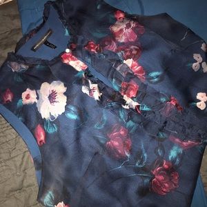 Elegant and beautiful floral top with ruffle